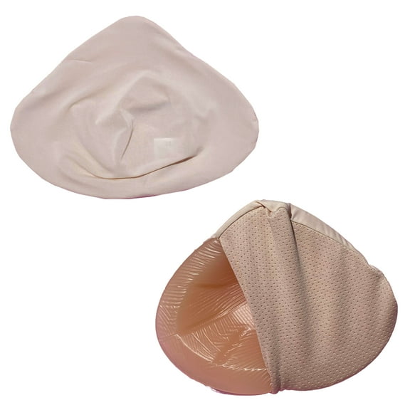 BIMEI Breathable Breast Form Cover – Soft Stretch Cotton Sleeve for Silicone Breast Forms,Beige,A Pair,M