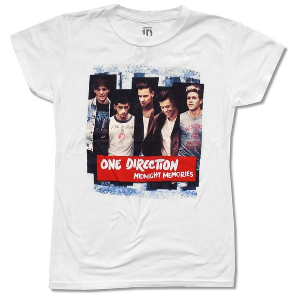 1D - Juniors One Direction "Block Party" White Baby Doll T ...
