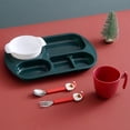thumbnail image 1 of ¡Compra y Ahorra!, Funda de plástico para niños, cubierta navideña, cubierta para el hogar, contra caídas, cubierta para comida rápida, cuenco, taza de agua, cuchara, tenedor, juego de cinco piezas, 1 of 9