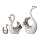 thumbnail image 5 of Colección de 3 figuras de cisne, escultura animal elegante y moderna, adorno de escritorio para Plata blanca, 5 of 9