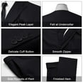 thumbnail image 5 of MAGE MALE Men's 2 Piece Suit Elegant Solid Double Breasted Slim Fit Tuxedo Suit with Blazer and Pants, 5 of 5
