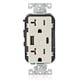 thumbnail image 1 of Leviton T5833-T Cargador de pared USB tipo A y tipo C con cargador USB de salida a prueba de manipulaciones de 20 A para teléfonos inteligentes y tabletas. No apto para portátiles Almendra clara, 1 of 1