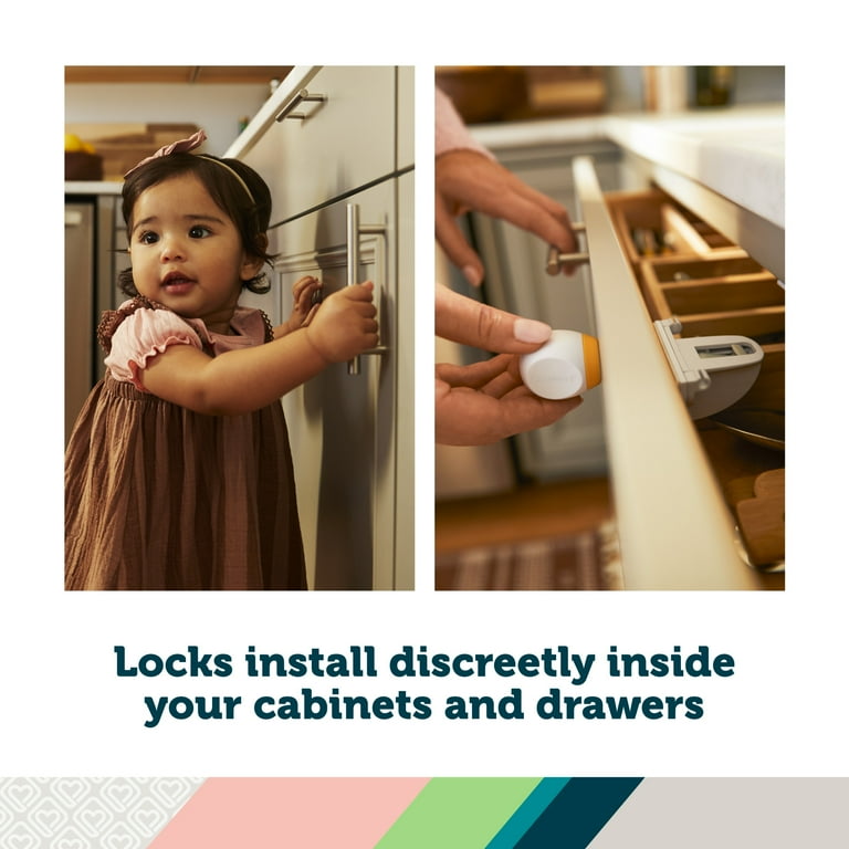 Safety 1st Secure-to-Explore Adhesive Magnetic Child Locks White 2