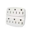 thumbnail image 3 of Hyper Tough 6 Outlet Grounded White Wall Tap, 3 of 10