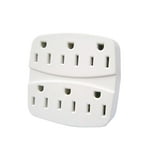 Hyper Tough 6 Outlet Grounded White Wall Tap - Walmart.com