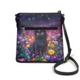 thumbnail image 2 of Kuiaobaty Black Cat Daisy Print Crossbody Bag for Women, Lightweight Sturdy Vegan Leather Shoulder Handbag Crossbody, Casual Portable Satchel Purse with Adjustable Strap for Travel, 2 of 7
