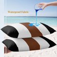 thumbnail image 4 of Lumbar Pillow Covers 20x12 Inch Set of 2, Brown Black White Boho Waterproof Outdoor Pillow Covers, Contemporary Modern Art Decorative Cushion Pillowcases for Couch, Sofa, Bed, Garden, Patio, 4 of 9