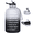 Gray Black Gradient, variant on GEDUX 64oz Half Gallon Motivational Water Bottle with 2 Lids (Chug and Straw), BPA Free Sports Drink Water Jug with Time Marker for Camping Sports Workouts and Outdoor Activity