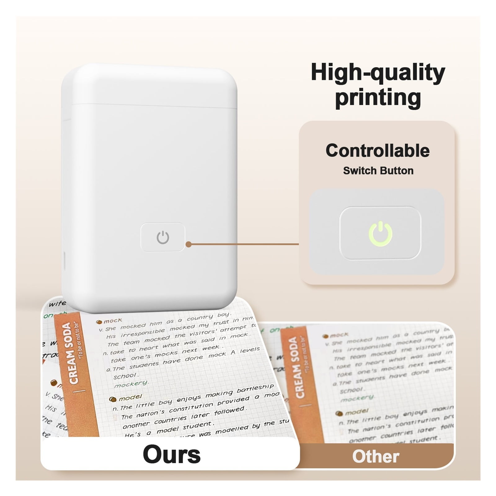 Label Maker Machine with Tape Portable Printer Mini Thermal Printers Sticker for School Home Office