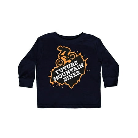 

Inktastic Biking Future Mountain Biker Gift Toddler Boy Girl Long Sleeve T-Shirt
