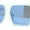 Blue Blue Mirror, variant on Womens Chic Designer Fashion Luxury Oversize Sunglasses White - Black