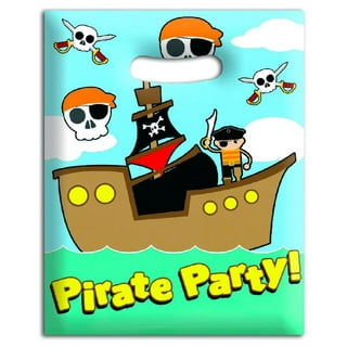 144-Pieces Pirate Party Supplies with Skeleton Paper Plates