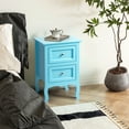 thumbnail image 5 of UBesGoo Nightstand End Table with 2 Drawer,Light Blue Finish, 5 of 11