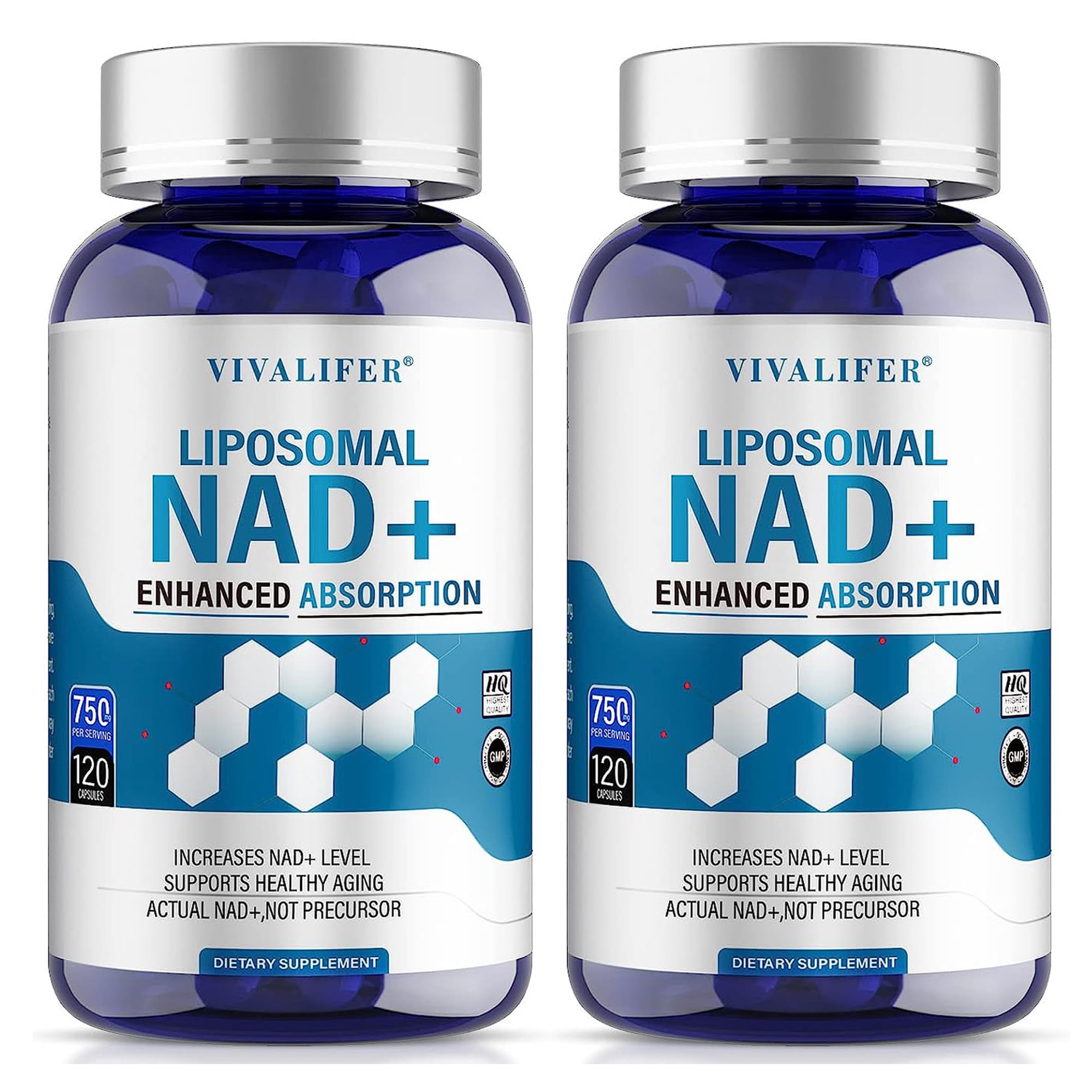 Liposomal NAD+ Supplement, NAD+ 500mg with TMG 250 mg for Ultra Max Enhanced Absorption, Promotes Anti-Aging, Energy and DNA Repair, Brain Function - 240 Capsules