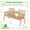 Natural, variant on Outdoor Fir Wood Bench with Foldable Table - Patio Garden Bench for 2-3 People - 710lbs Capacity - Gray/Natural Finish