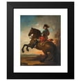thumbnail image 2 of Carl Gustaf Pilo 20x24 Black Modern Framed Museum Art Print Titled - Frederik V on Horseback (1754), 2 of 5