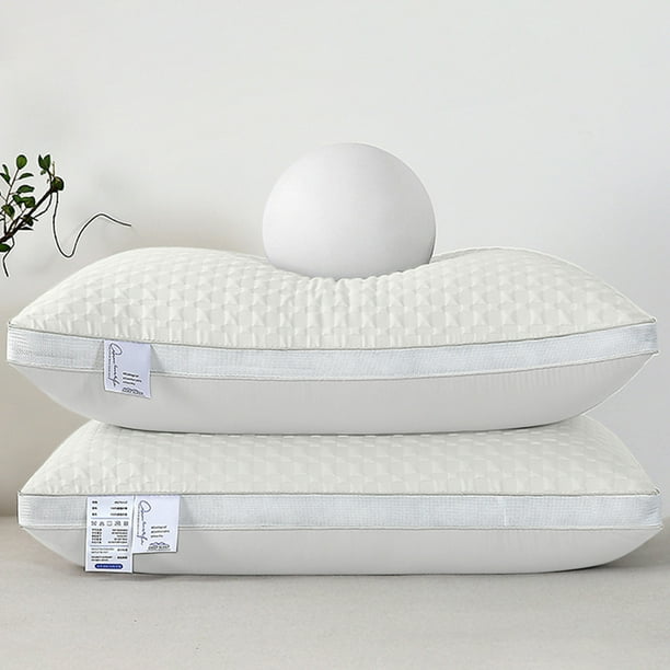 Almohada refrescante con gel Lisbinx para dormir de lado. Espuma con soporte ergonómico. Funda transpirable. Firmeza media. Lavable a máquina (tamaño queen).