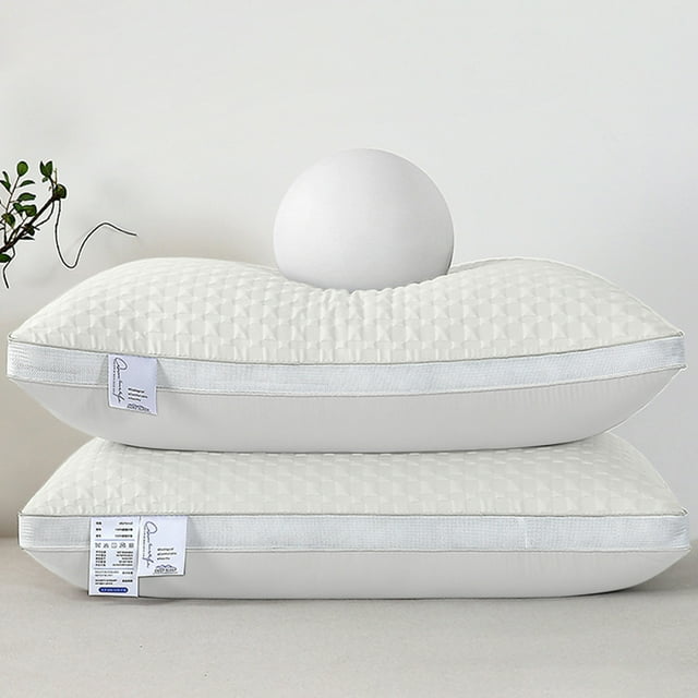 Almohada refrescante con gel Lisbinx para dormir de lado. Espuma con soporte ergonómico. Funda transpirable. Firmeza media. Lavable a máquina (tamaño queen).