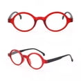 thumbnail image 3 of 4 Pairs of Womens Small Round Presbyopic Glasses Men Fashion Trendy Personalized Reading Glasses Spring Hinge Readers +1.75, 3 of 6