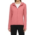 thumbnail image 3 of Womens Athletic Jacket, UPF50+ UV Protection Hoodie Jacket Lightweight Zip Up Long Sleeve Sun Shirt with Thumb Holes 4XL Watermelon Red, 3 of 6