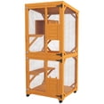 thumbnail image 1 of CoSoTower Catio Extérieur, Design Surélevé, avec Roues, Boîte de Repos, Résistant à l'Eau, Multi-Plateaux, Orange, 1 of 7