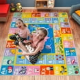 thumbnail image 3 of SARAG Children's Fruit Number Rug Animal Rug ABC Puzzle Rug Pad Children's Area Rug for Playroom, Bedroom, Nursery, Colorful,4x5ft, 3 of 8