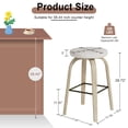 thumbnail image 5 of S-HOME Swivel Bar Stools Set Of 2,  Fabric Upholstered 30 Inch Height, Ideal For Restaurants And Home Use，Beige, 5 of 5