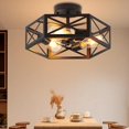 thumbnail image 1 of Lámpara de techo semi empotrada de 6 luces, lámpara de salón de estilo rústico moderno, lámpara de luz negra, lámpara de techo moderna, 1 of 7