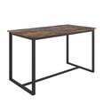 thumbnail image 6 of Wood Kitchen Table Set with 4 Chairs, Compact Space Dining Room Set, Brown High Backrest Dining Table and Chairs Set for Kitchen, Bar, Breakfast Nook, 6 of 9