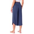 thumbnail image 3 of Pantalones de yoga de pierna ancha para mujer INSPIRE CHIC con bolsillos, casuales, recortados, capri, para hacer ejercicio, sudaderas XS en color navy, 3 of 6