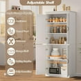 thumbnail image 5 of 70" Kitchen Pantry,Freestanding Storage Cabinet with 4-Doors&Adjustable Shelves for Bathroom,Dining Room, Living Room, 5 of 8