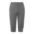 thumbnail image 4 of Yolossia Womens Plus Size Stretch Leggings Hollow Out Pull On Capri Pants, 4 of 4