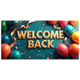 thumbnail image 3 of Welcome Back Banner for Office School Decorations with Balloons Colorful Pencils Party Supplies and Festive Backdrop for Event Celebration Classroom Decor, 3 of 4
