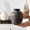 thumbnail image 4 of Black Ceramic Vase for Large Flowers, Tall Rustic Farmhouse Vase - Home Decor Centerpiece for Living Room, Table, Entryway, Mantel, 4 of 7