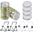 thumbnail image 1 of Seed Sprouting Jar Kit-8pcs for 86mm Diameter Germination Tank Stainless Steel Mesh Cover Kit Mason Jar Durable 8-Piece Set, 1 of 7