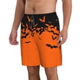 thumbnail image 2 of Salouo Halloween With Black Bats Pattern Swim Trunks for Men,Men's Hawaiian Bathing Suit Swimsuits Quick Dry Swimming Board Shorts Beach Shorts with Pockets-Small, 2 of 6