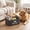 Dark Gray, variant on Fabric Storage Organizer Basket with Wooden Handles, Large Pet Toy Storage Bin for Dog Cat Toys Snacks Supplies, Collapsible Fabric Basket for Home Organization, Decorative Pet Storage