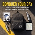 thumbnail image 3 of Aeropostale  Backpack for School, College, and Travel， Water Resistant Bookbag Black Aero, 3 of 6