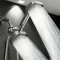 thumbnail image 3 of ABS 4 Inch High Flow Handheld Shower Head Combo Dual Water Output 59" Hose Diverter Bracket Shower Accessories Holiday Gift for Bathroom Renovation, 3 of 10