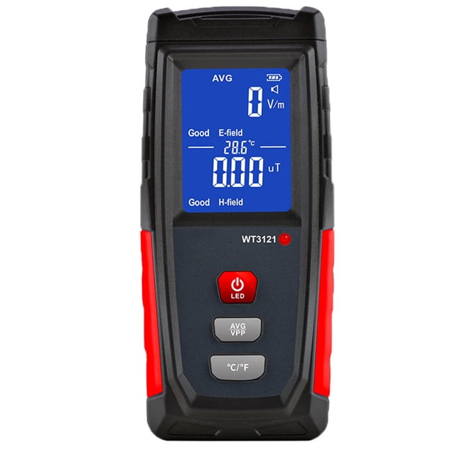 Medidor EMF, medidor de detector de radiación de campo electromagnético LCD digital para campo magnético y campo eléctrico(WT3121)
