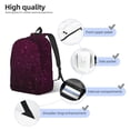 thumbnail image 4 of KLL Dark Purple Glitter Print Travel Laptop Backpack - College Backpack Business Work Bag Nurse Bag Casual Daypack for Weekender Business Hiking -Small, 4 of 6