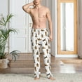 thumbnail image 5 of Uemuo German Shepherd Dog Pattern Men's Wide Leg Palazzo Lounge Pants with Pockets Light Weight Loose Comfy Casual Pajama Pants-Large, 5 of 9