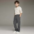 thumbnail image 2 of Cargo Sweatpants for Teen Boys Casual Elastic Waist Drawstring Sweat Pants Teens Active Workout Joggers with Pockets 3-4T, 2 of 7