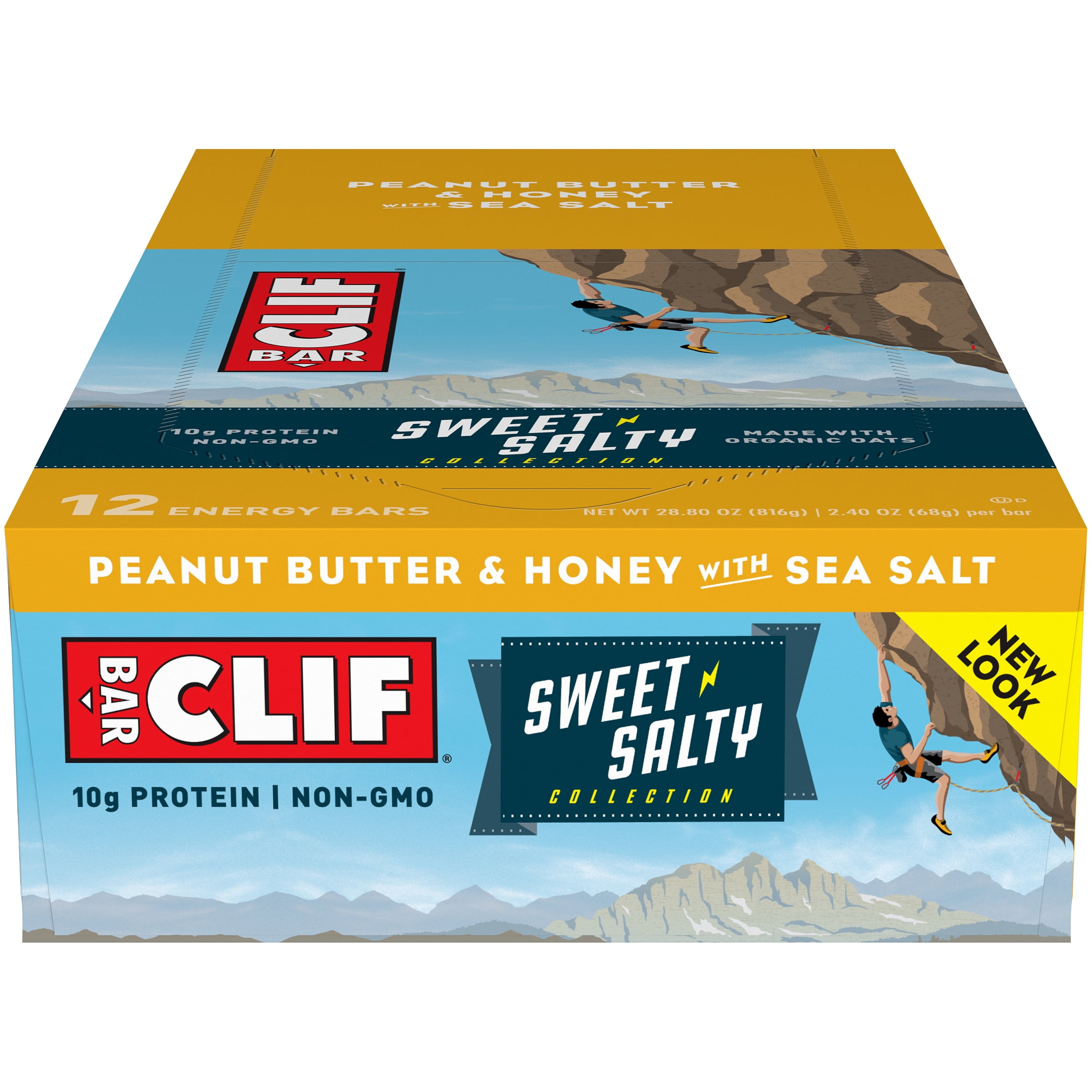 CLIF Bar Sweet & Salty Energy Bars, Peanut Butter & Honey with Sea Salt