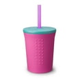 thumbnail image 1 of GoSili Straw Cup, 12oz. Berry/Sea, 1 of 7