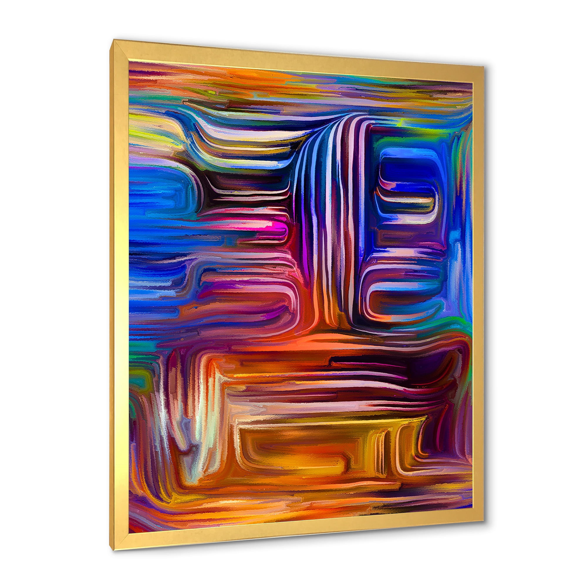 Designart 'Colour Spiral Fusion V' Modern Framed Art Print