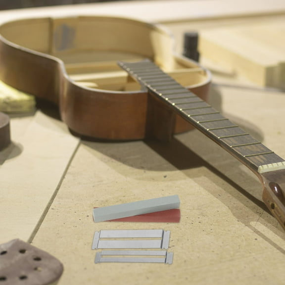 WHAMVOX 1 Set Professional Guitar Fret Polishing Grinding Tool Electric Guitar Bass Maintenance supply Guitar Fret Polishing File Guitar Fret Grinding File