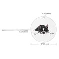 thumbnail image 3 of WIRESTER Large 3 inch Acrylic Ready to Hang Ornament, Hanging Ornaments for Christmas Tree Holidays Party Home Office Xmas Tree Decoration Gift - Boston Terrier Dog Lying Down Looking Up, 3 of 6
