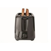 Mainstays 2-Slice Toaster, Black with 6 Shade Settings and Removable Crumb Tray, New
