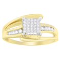 thumbnail image 2 of 10K Yellow Gold 1/3ct TDW Round and Princess Cut Diamond Ring (H-I,SI1-SI2), 2 of 6